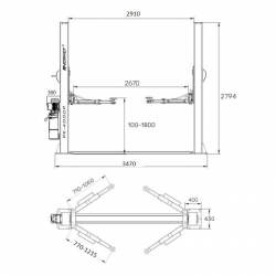 Pod­no­śnik dwukolumnowy NORMET PK-4000P 4 tony